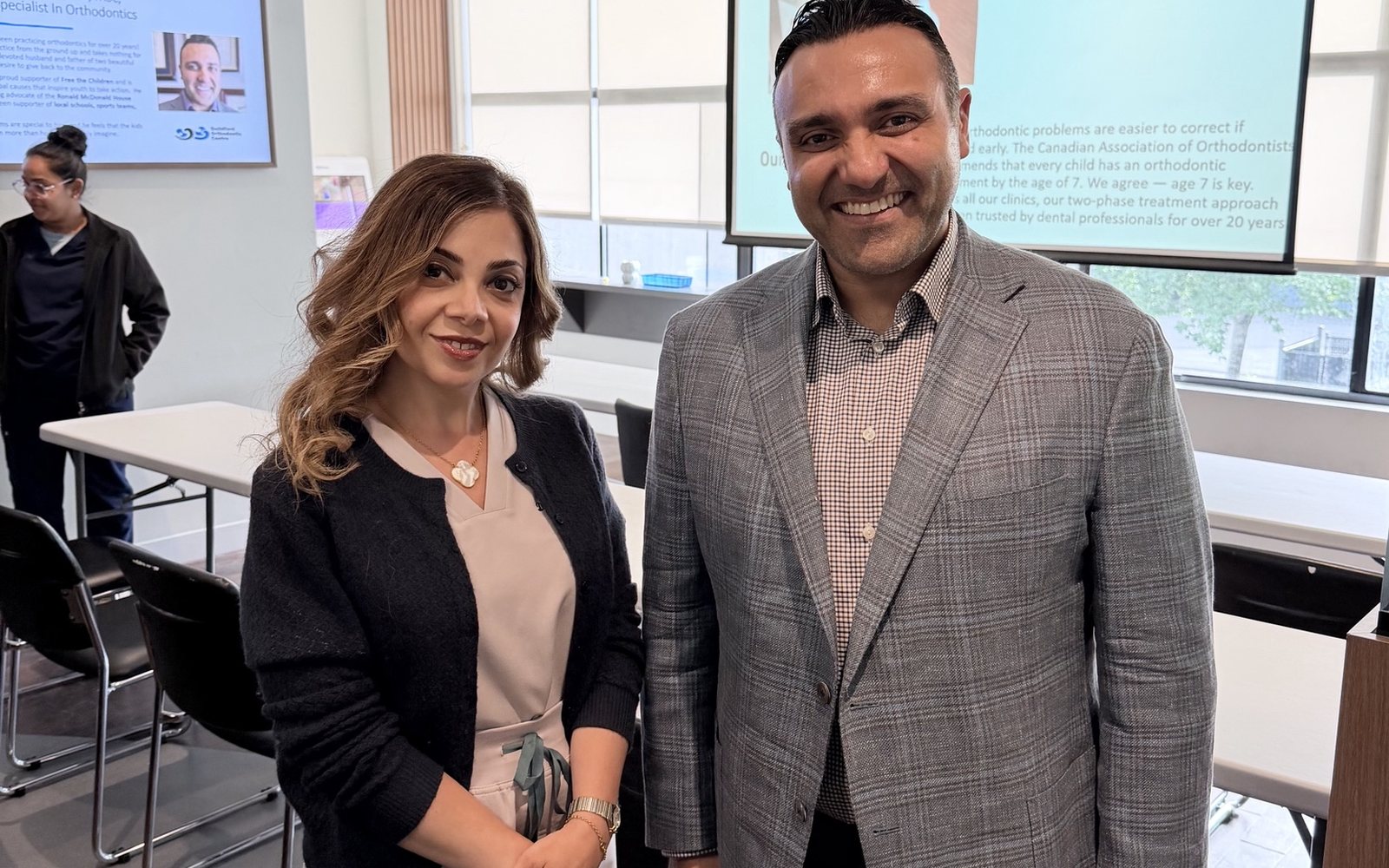 Drs. A. Kanani and A. Mesbahi, Certified Specialists in Orthodontics, at Guildford Orthodontic Centre